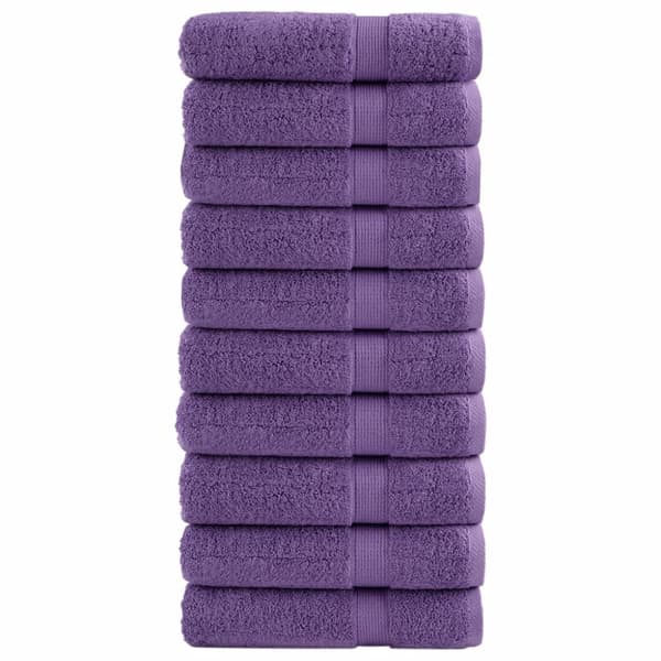 vidaXL håndklæder SOLUND 10 stk. Premium 50x100 cm 600 g/m2 lilla
