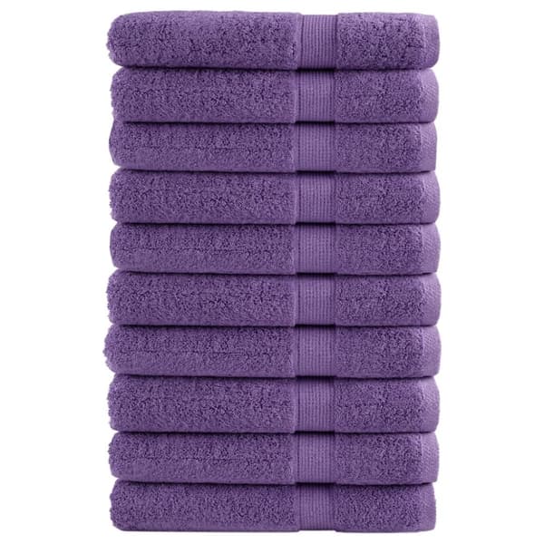 vidaXL håndklæder SOLUND 10 stk. Premium 100x200 cm 600 g/m2 lilla