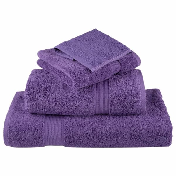 vidaXL Premium vaskekluter SOLUND 10 stk lilla 30x30 cm 600 g/m2