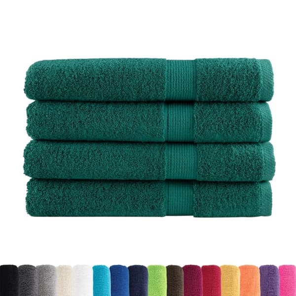 vidaXL håndklæder SOLUND 4 stk. Premium 100x200 cm 600 g/m2 grøn