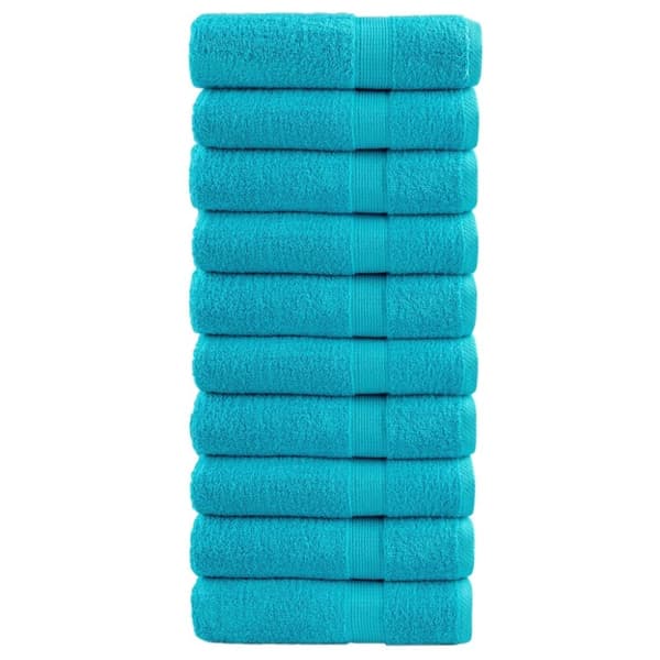 vidaXL håndklæder SOLUND 10 stk. Premium 70x140 cm 600 g/m2 turkis