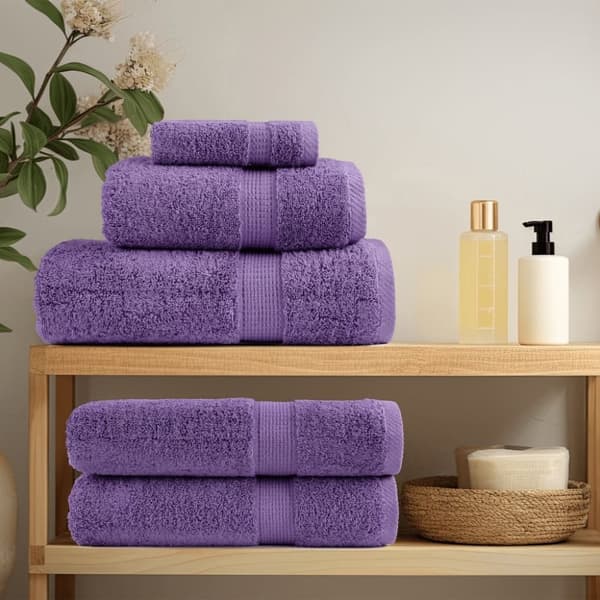 vidaXL Premium handdukar SOLUND 2 st lila 100x200 cm 600 gsm