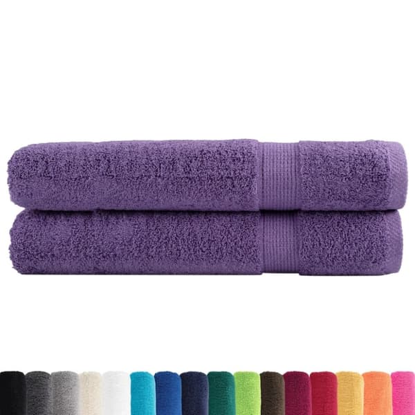 vidaXL Premium handdukar SOLUND 2 st lila 100x200 cm 600 gsm