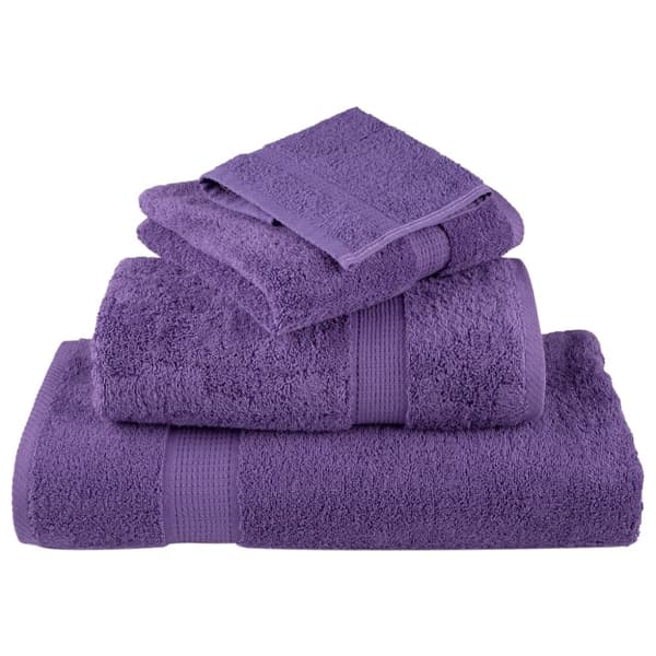 vidaXL Premium håndklesett 12 deler SOLUND lilla 600 g/m2