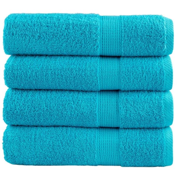 vidaXL håndklæder SOLUND 4 stk. Premium 50x100 cm 600 g/m2 turkis