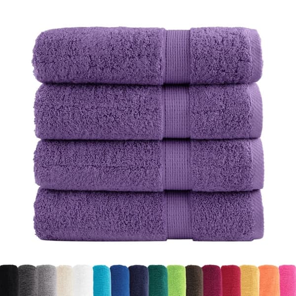 vidaXL håndklæder SOLUND 4 stk. Premium 50x100 cm 600 g/m2 lilla