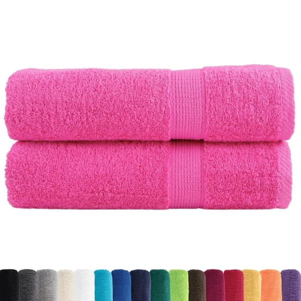 vidaXL håndklæder SOLUND 2 stk. Premium 50x100 cm 600 g/m2 pink