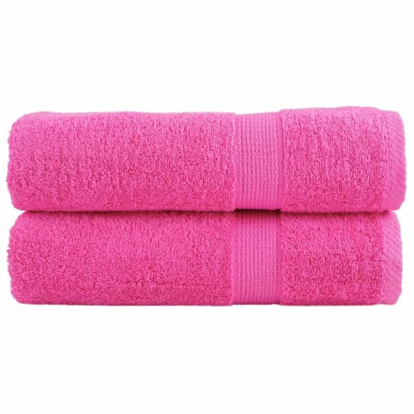 vidaXL håndklæder SOLUND 2 stk. Premium 50x100 cm 600 g/m2 pink