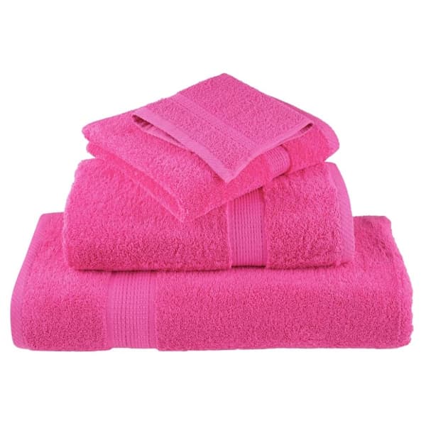 vidaXL Premium gjestehåndklær SOLUND 2 stk rose 30x50 cm 600 g/m2