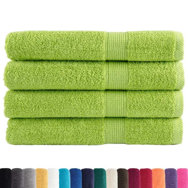 vidaXL Premium Pyyhkeet SOLUND 4 kpl vihreä 80x200 cm 600 gsm