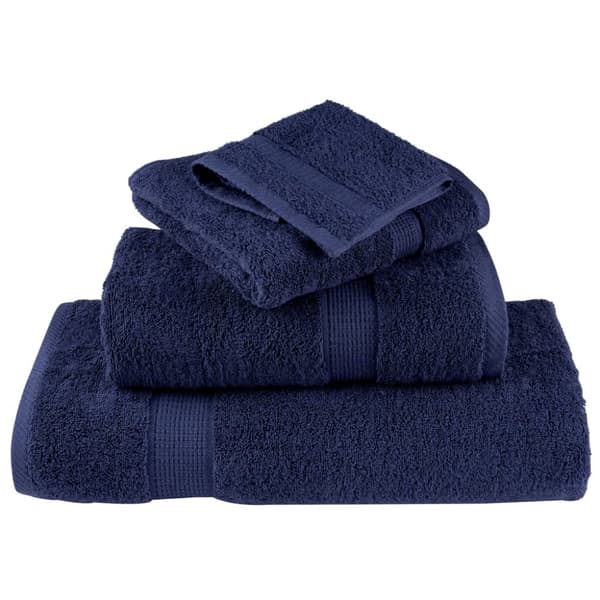 vidaXL Premium håndklesett 8 deler SOLUND marineblå 600 g/m2