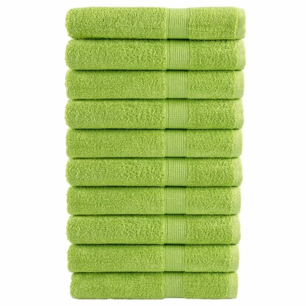 vidaXL saunahåndklæder SOLUND 10stk. Premium 80x200cm 600g/m2 æblegrøn