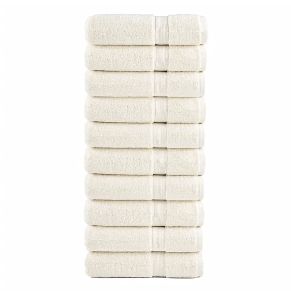 vidaXL håndklæder SOLUND 10 stk. Premium 50x100 cm 600g/m2 cremefarvet