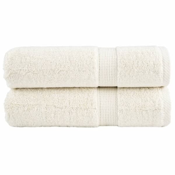 vidaXL håndklæder SOLUND 2 stk. Premium 50x100 cm 600 g/m2 cremefarvet