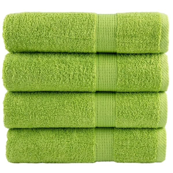vidaXL håndklæder SOLUND 4 stk. Premium 50x100 cm 600 g/m2 æblegrøn