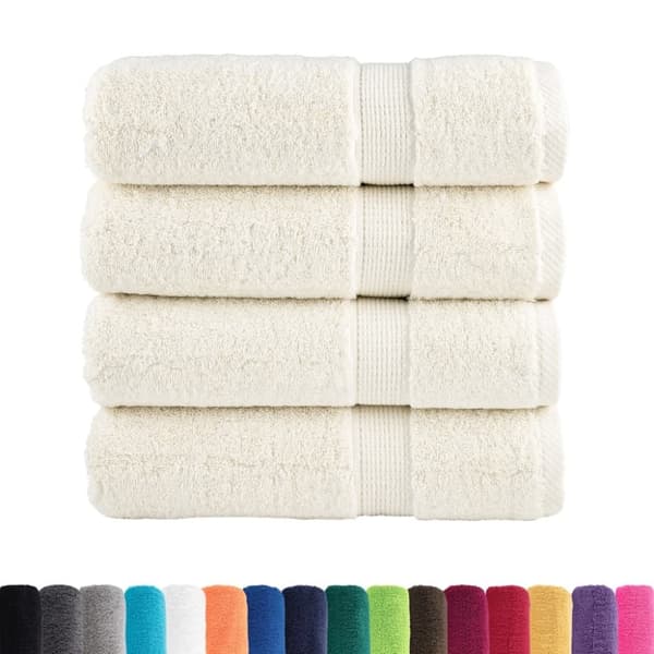 vidaXL håndklæder SOLUND 4 stk. Premium 70x140 cm 600 g/m2 cremefarvet