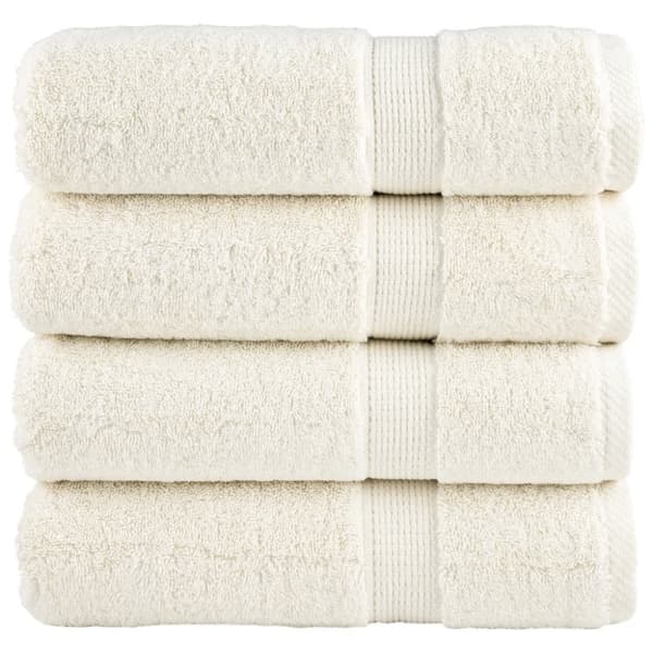 vidaXL håndklæder SOLUND 4 stk. Premium 70x140 cm 600 g/m2 cremefarvet
