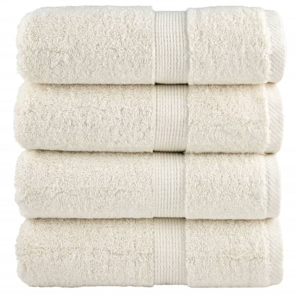 vidaXL gæstehåndklæder SOLUND 4 stk. Premium 30x50 cm 600 g/m2