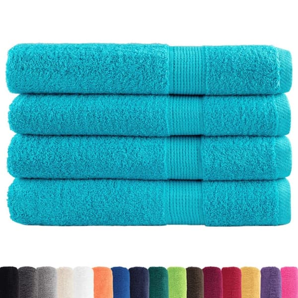 vidaXL Premium saunahåndklær SOLUND 4 stk 80x200 cm 600 g/m2