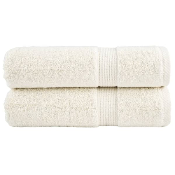 vidaXL Premium dusjhåndklær SOLUND 2 stk kremhvit 70x140cm 600 g/m2