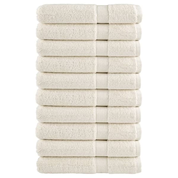 vidaXL Premium håndklær SOLUND 10 stk kremhvit 80x200cm 600 g/m2