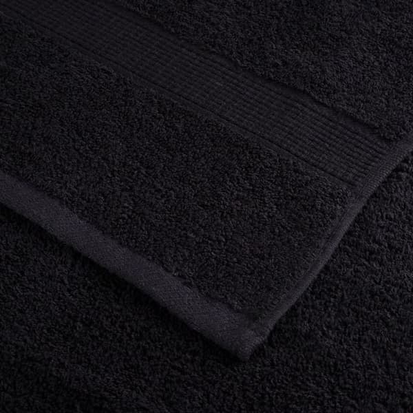 vidaXL Premium bastuhanddukar SOLUND 4 st svart 80x200 cm 600 gsm