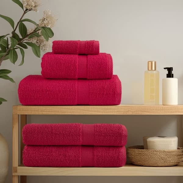 vidaXL Premium bastuhanddukar SOLUND 4 st röd 80x200 cm 600 gsm