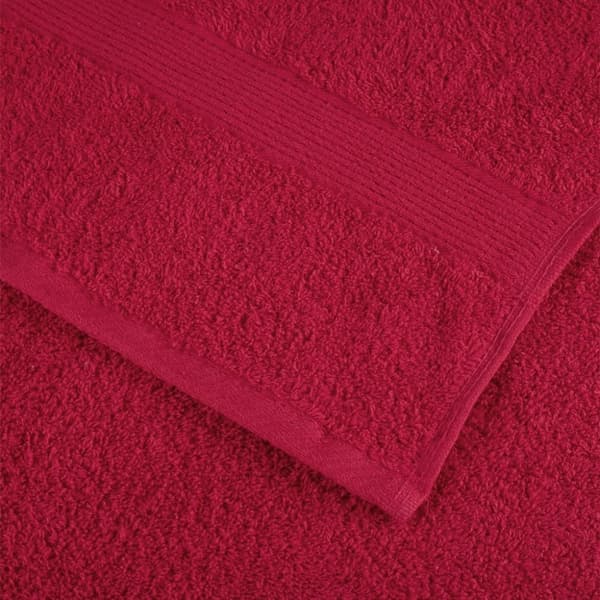 vidaXL Premium bastuhanddukar SOLUND 4 st röd 80x200 cm 600 gsm