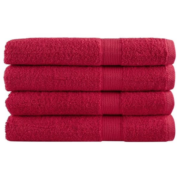 vidaXL Premium håndklær SOLUND 4 stk rød 80x200 cm 600 g/m2
