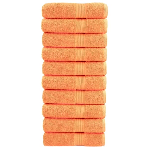 vidaXL Premium håndklær SOLUND 10 stk oransje 50x100 cm 600 g/m2