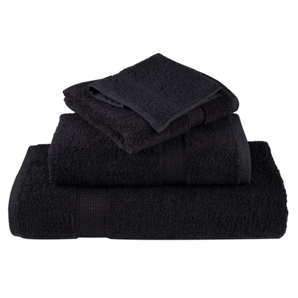 vidaXL gæstehåndklæder SOLUND 2 stk. Premium 30x50 cm 600 g/m2 sort