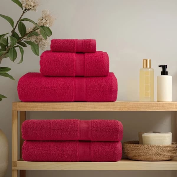 vidaXL Premium Pyyhkeet SOLUND 10 kpl Punainen 100x200 cm 600 gsm