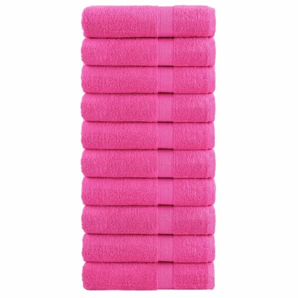 vidaXL Premium håndklær SOLUND 10 stk rose 50x100cm 600 g/m2