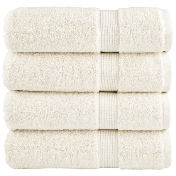 vidaXL badehåndklæder SOLUND 4 stk. Premium 100x150 cm 600 g/m2 grøn