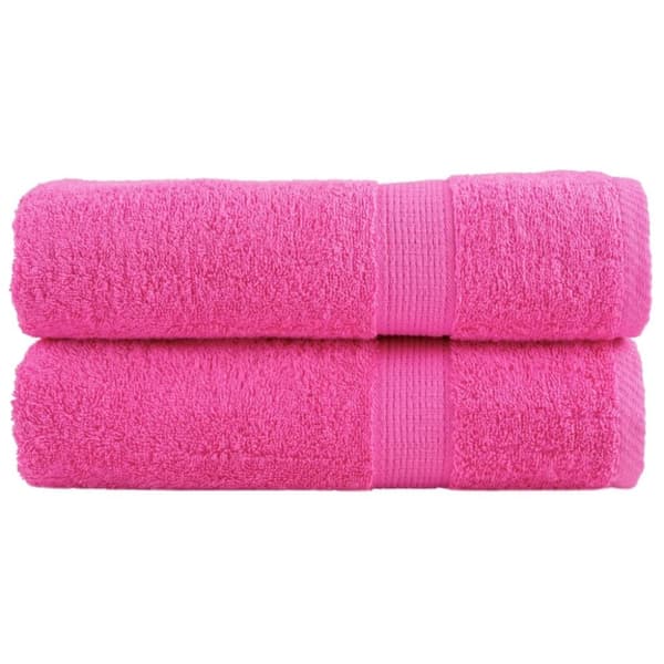 vidaXL håndklæder SOLUND 2 stk. Premium 70x140 cm 600 g/m2 pink