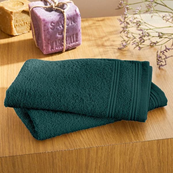 Set med 6 "Spa" frotté gästhanddukar 30 x 50 cm / 400 gr/m² - "Spa" Emerald