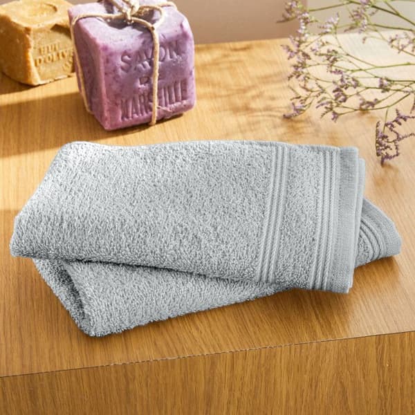 Set med 2 "Spa" gästhanddukar 30 x 50 cm - 400 gr-m² - Färg: "Spa" Pearl