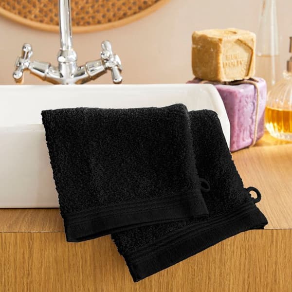 Set med 2 "Spa" tvättlappar 15 x 21 cm - 400 gr-m² - Färg: "Spa" tryffel