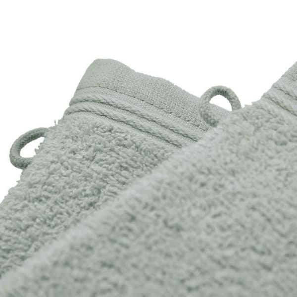 Set med 2 "Spa" tvättlappar 15 x 21 cm - 400 gr-m² - Färg: "Spa" Celadon