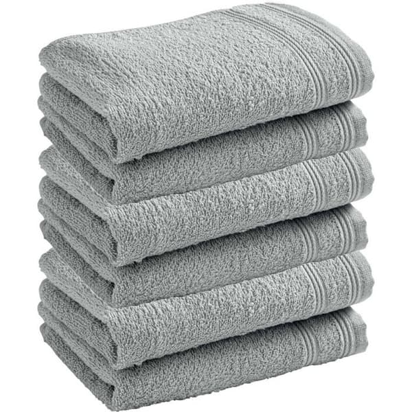 Set med 6 "Spa" frotté gästhanddukar 30 x 50 cm / 400 gr/m² - "Spa" Perle