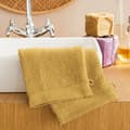 Miniatyrbild 4 av 5: Set med 2 handdukar "Spa" 15 x 21 cm / 400 gr/m² - "Spa" Gul Maïs - Set med 2 handdukar 15 x 21 cm