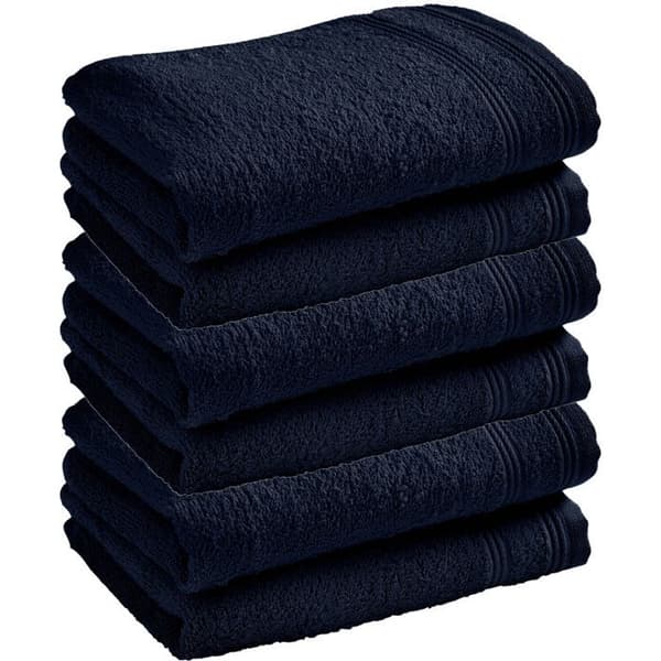 Set med 6 "Spa" frotté gästhanddukar 30 x 50 cm / 400 gr/m² - "Spa" Midnight Blue
