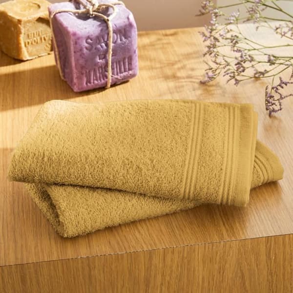 Set med 2 gästhanddukar "Spa" 30 x 50 cm / 400 gr/m² - "Spa" Gul Majs - Set med 2 Gästhanddukar 30 x 50 cm
