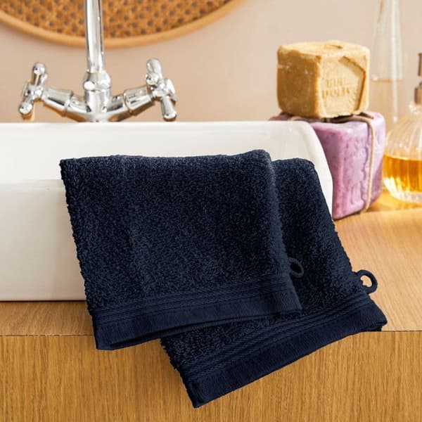 Set med 6 "Spa" frottétvättlappar 15 x 21 cm / 400 gr/m² - "Spa" Midnight Blue