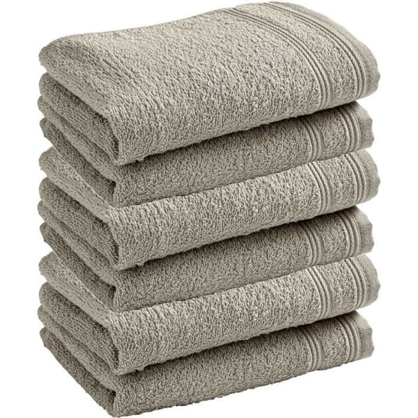 Set med 6 "Spa" frotté gästhanddukar 30 x 50 cm / 400 gr/m² - "Spa" Sand