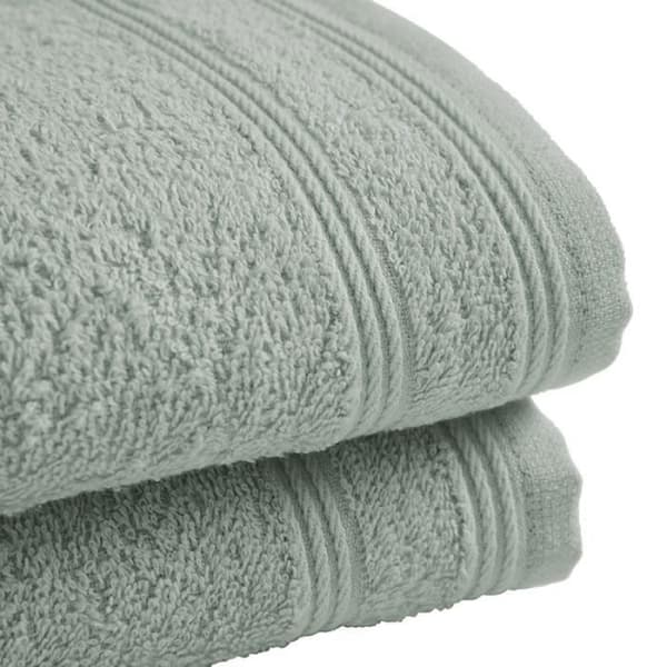Set med 2 "Spa" gästhanddukar 30 x 50 cm - 400 gr-m² - Färg: "Spa" Celadon