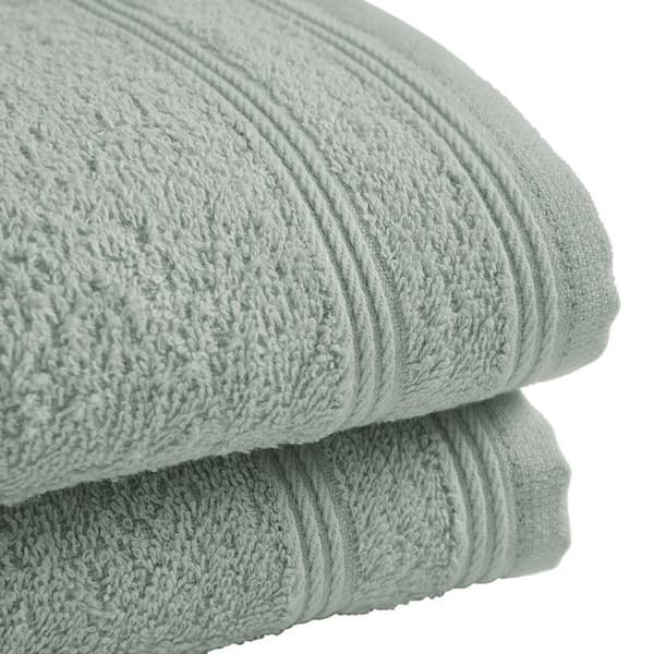 Set med 2 "Spa" gästhanddukar 30 x 50 cm - 400 gr-m² - Färg: "Spa" Celadon