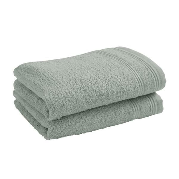 Set med 2 "Spa" gästhanddukar 30 x 50 cm - 400 gr-m² - Färg: "Spa" Celadon