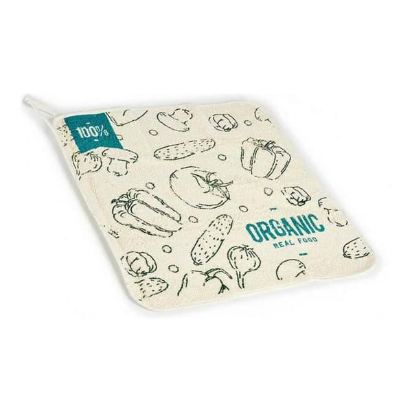 Kökstextil Kinvara Organic Vit Grön 50 x 0,3 x 50 cm