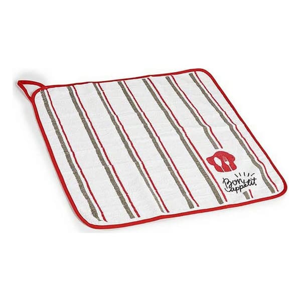 Kökstextil Kinvara 1220 Vit Röd 50 x 0,3 x 50 cm (12 antal)